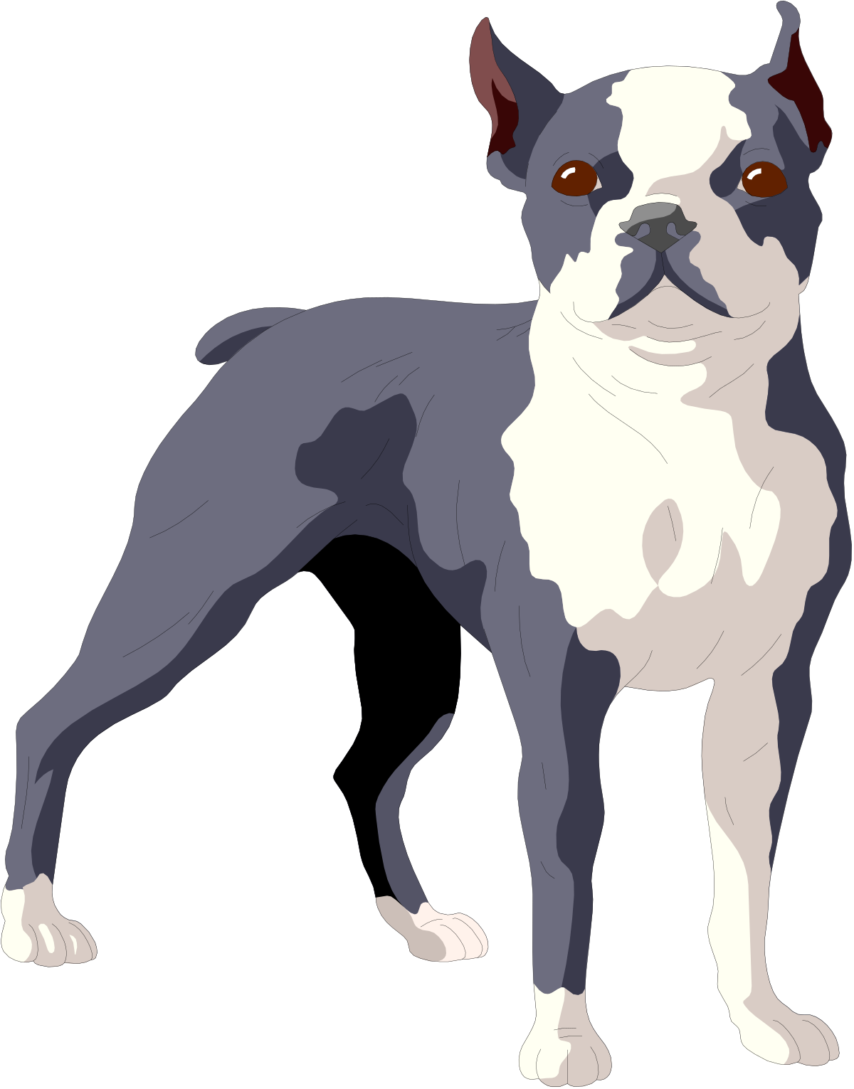 Dog with Horns Clipart - Whimsical Animal Illustration