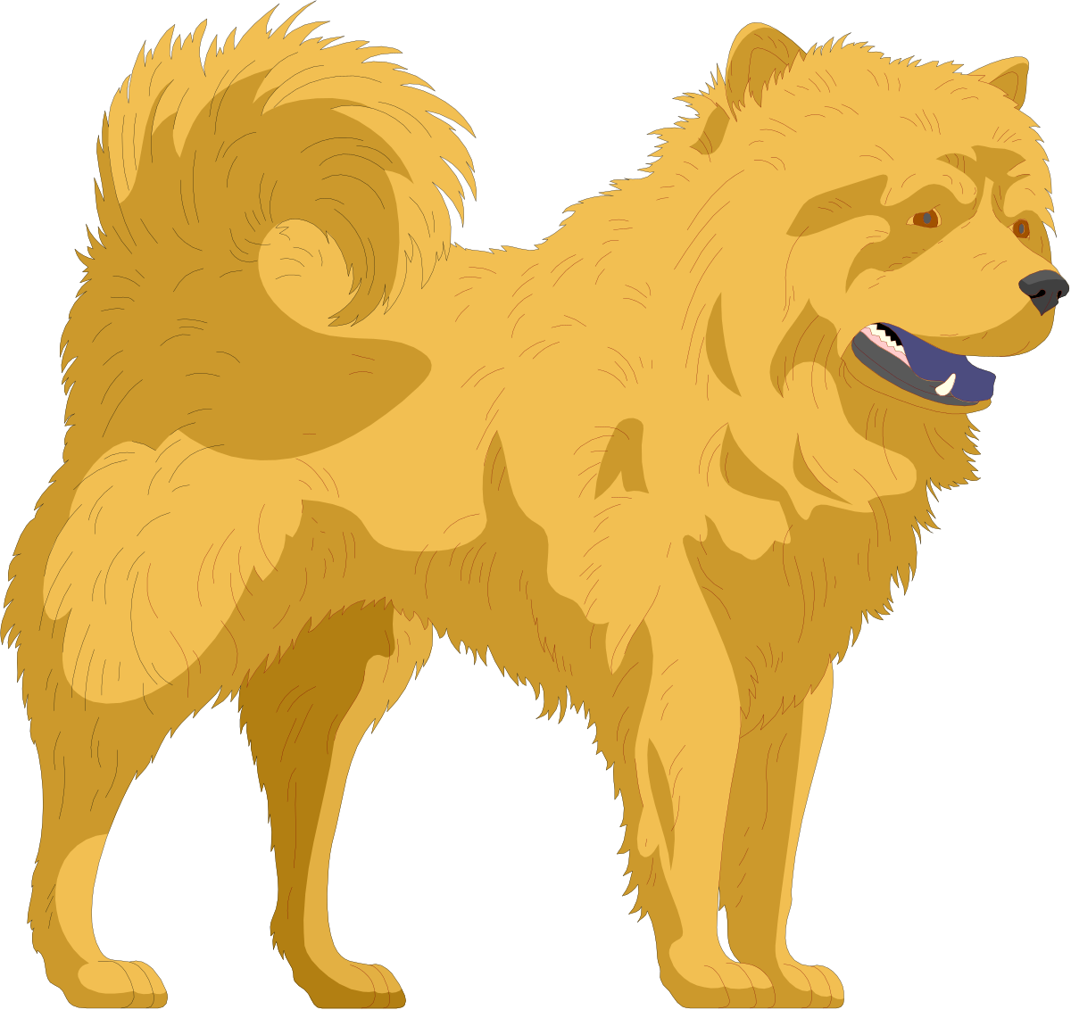 Cartoon Dog with Big Brown Face Clipart for Fun Projects