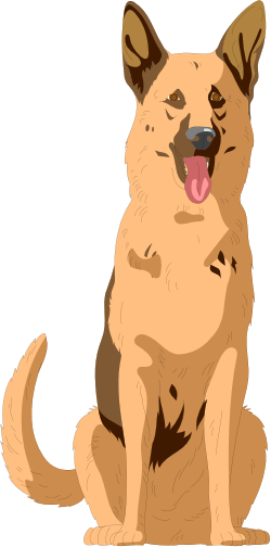 Dog Clipart: Playful Pup Sitting with Tongue Out