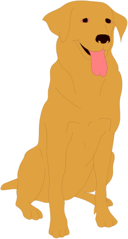 Dog Sitting with Tongue Out - Playful Clipart for Your Projects