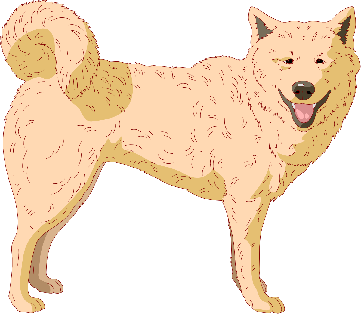 Cartoon Dog Clipart with Big Smile - Perfect for Fun Projects