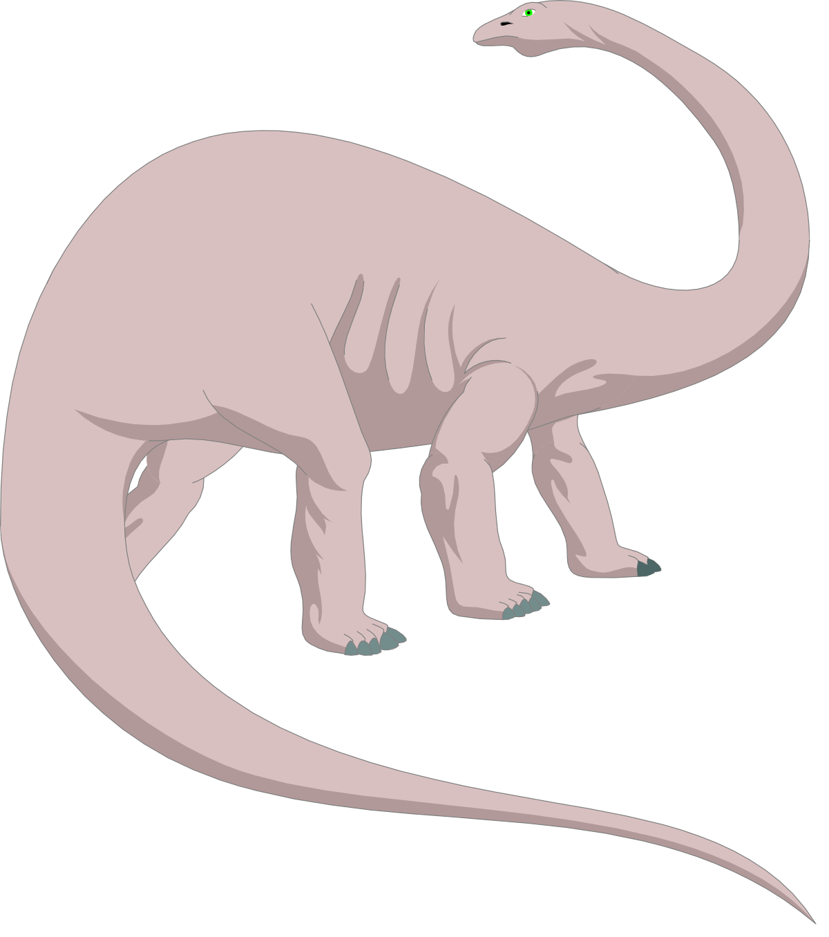 Dinosaur with a Long Tail - Playful Clipart for Creative Projects