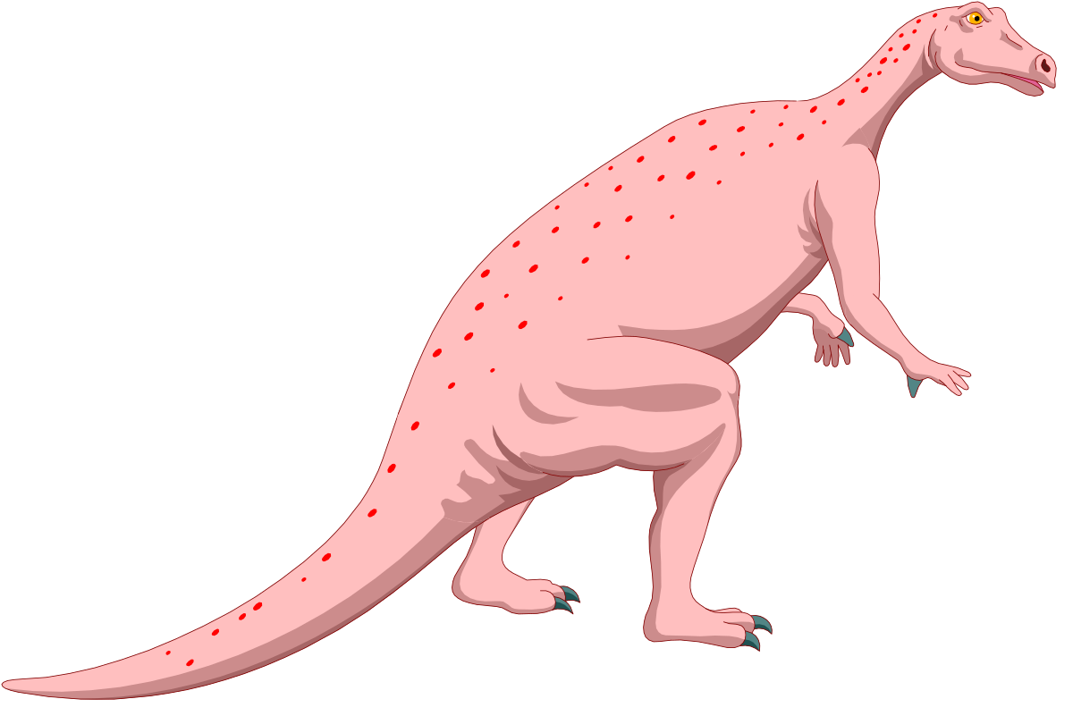 a cartoon dinosaur with a red spot on its back clip art png transparent Cartoon Dinosaur Clipart with Red Spot - Playful and Fun