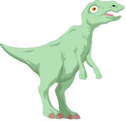 Cartoon Dinosaur with Big Nose Clipart for Fun Designs