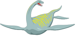 Dinosaur Clipart with Yellow Stripe - Playful and Colorful Design