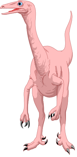 Dinosaur Clipart: Long Neck & Long Tail Cartoon Illustration