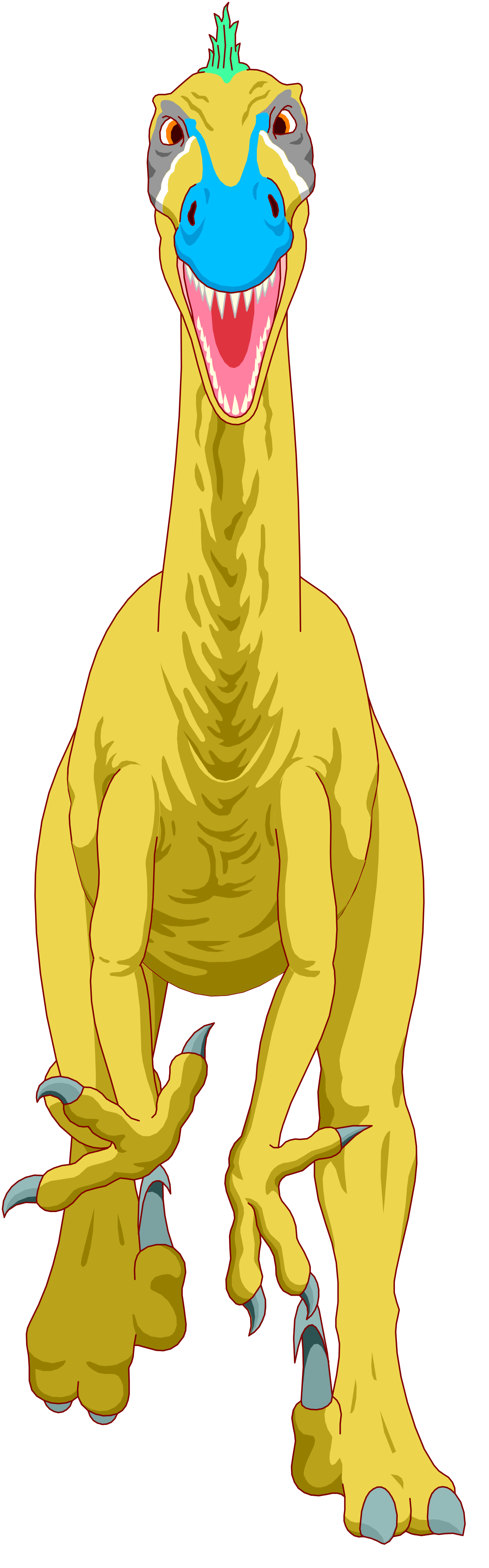 Cartoon Dinosaur Clipart: Cheerful Dino with Big Grin