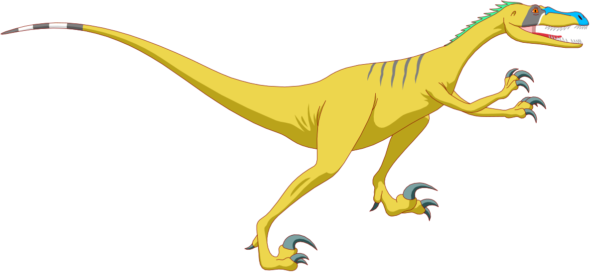 Cartoon Dinosaur with Big Mouth and Long Tail - Fun Clipart for All Ages
