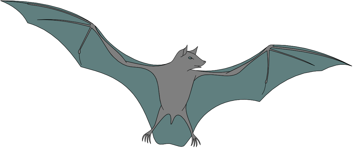 Bat Flying in the Air - Dynamic Clipart for Nature Themes