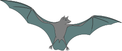 Bat Flying in the Air - Dynamic Clipart for Nature Themes