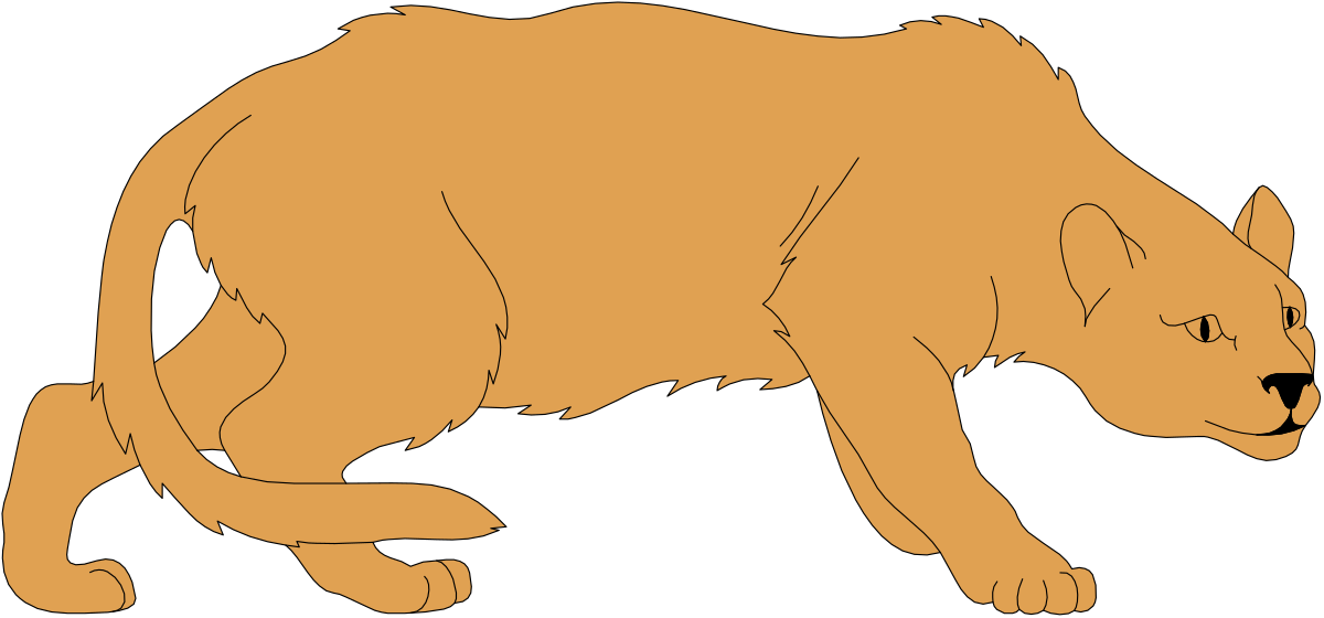 Brown Cat Walking on Black Background - Premium Clipart
