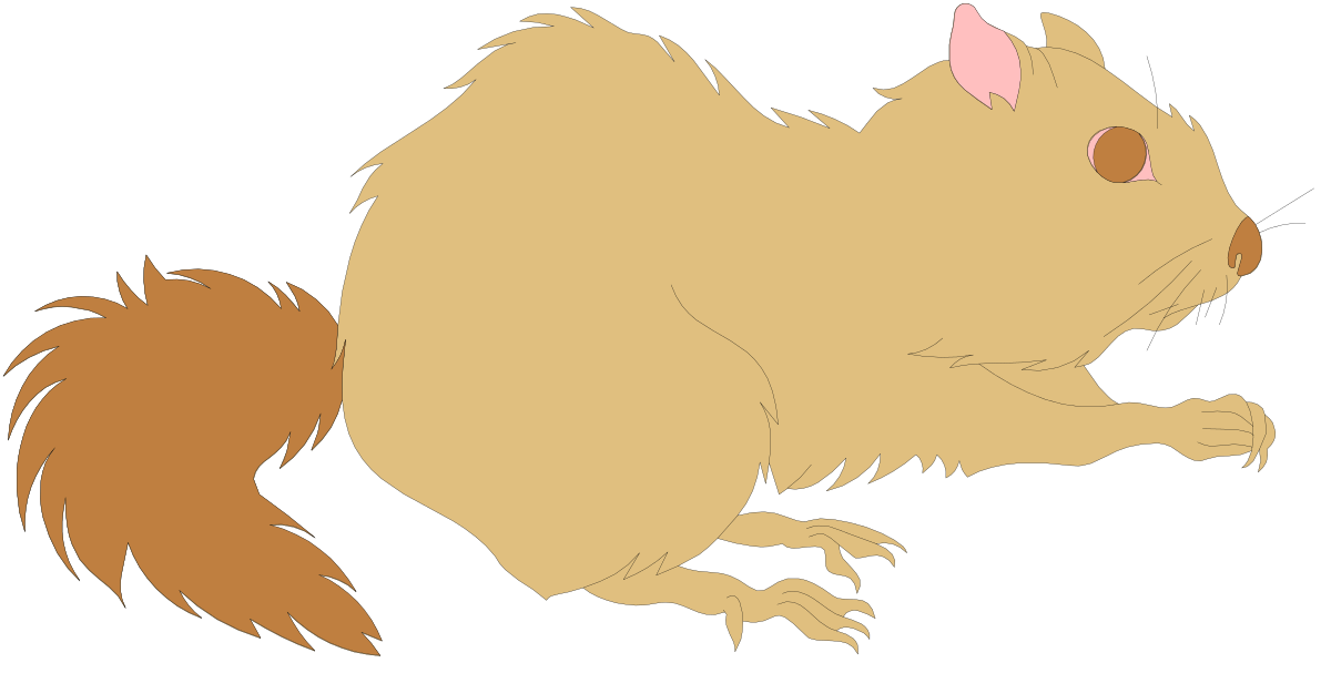 Cartoon Cat with Tail Up: Playful Clipart for Fun Designs