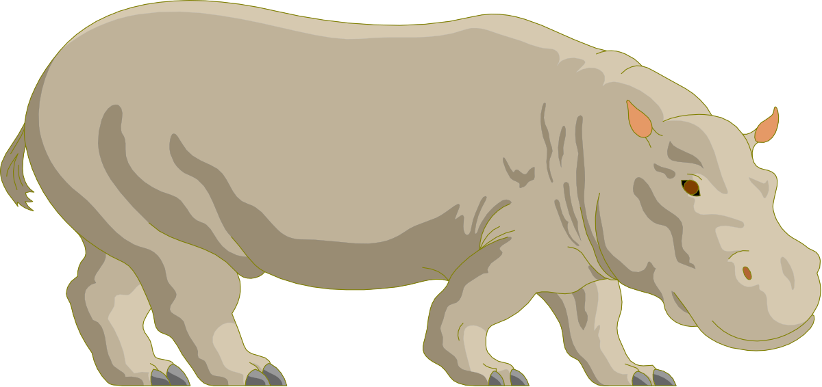 Rhino Standing Boldly on a Black Background - Stunning Clipart for Creative Projects