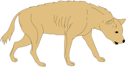Brown Hyena Walking Clipart for Creative Projects