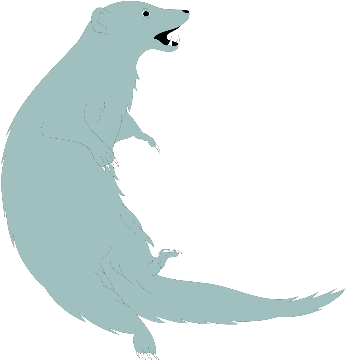 a cartoonized image of a large, gray, furry, creature clip art png transparent Cartoonized Gray Furry Creature Clipart for Unique Designs