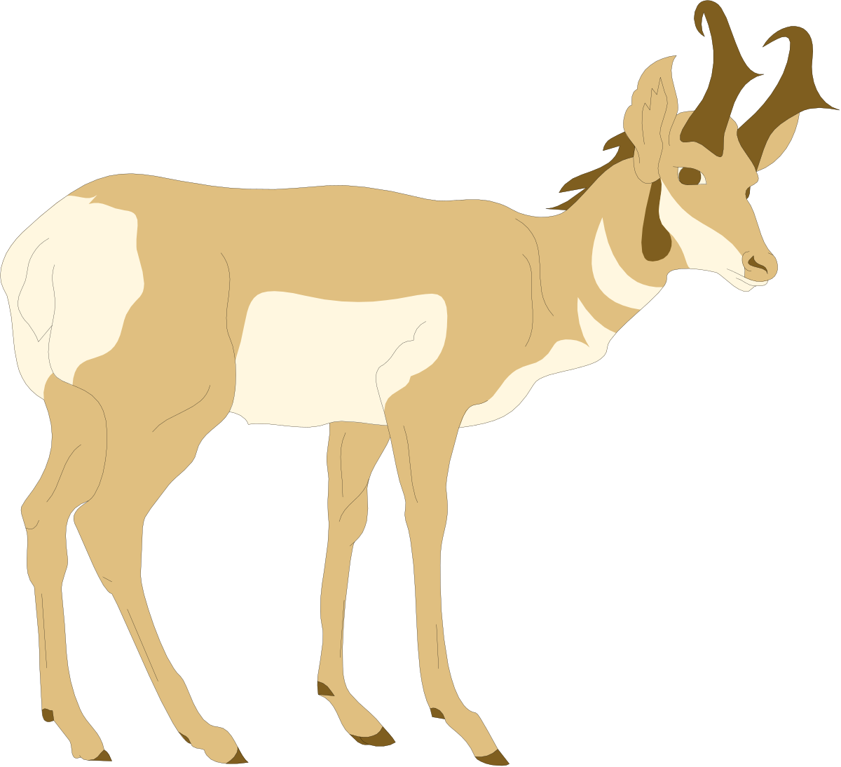 a goat standing on a black background clip art png transparent Goat Standing on Black Background - Stunning Clipart Image