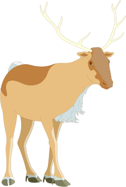 Cartoon Deer with Ants on Its Back Clipart  Whimsical Forest Characters