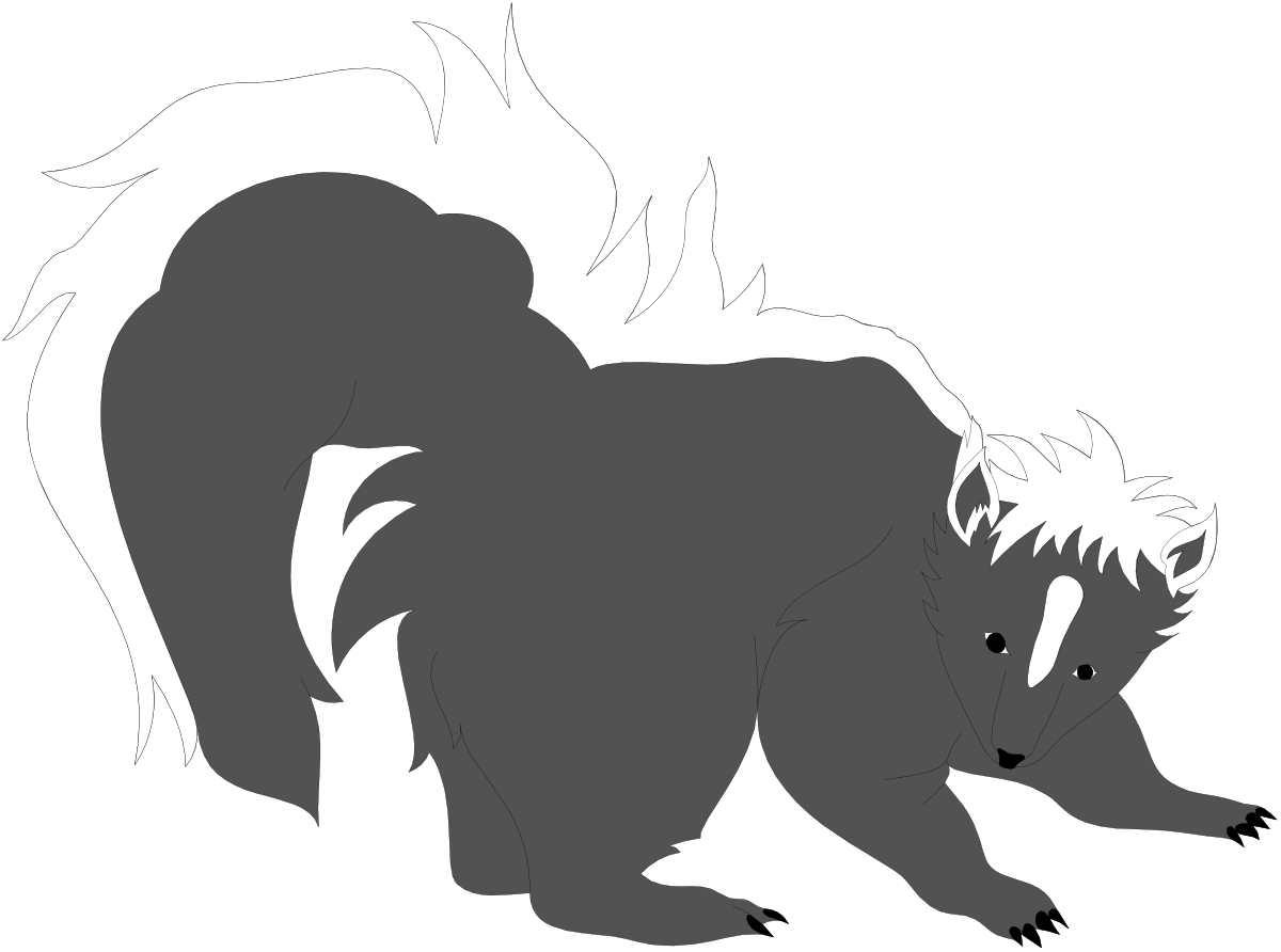 Squirrel Silhouette Clipart - Black and White Design for Versatile Uses