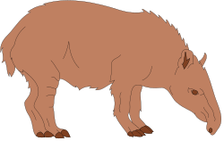 Brown Pig Clipart on Black Background - High-Quality SVG Illustration