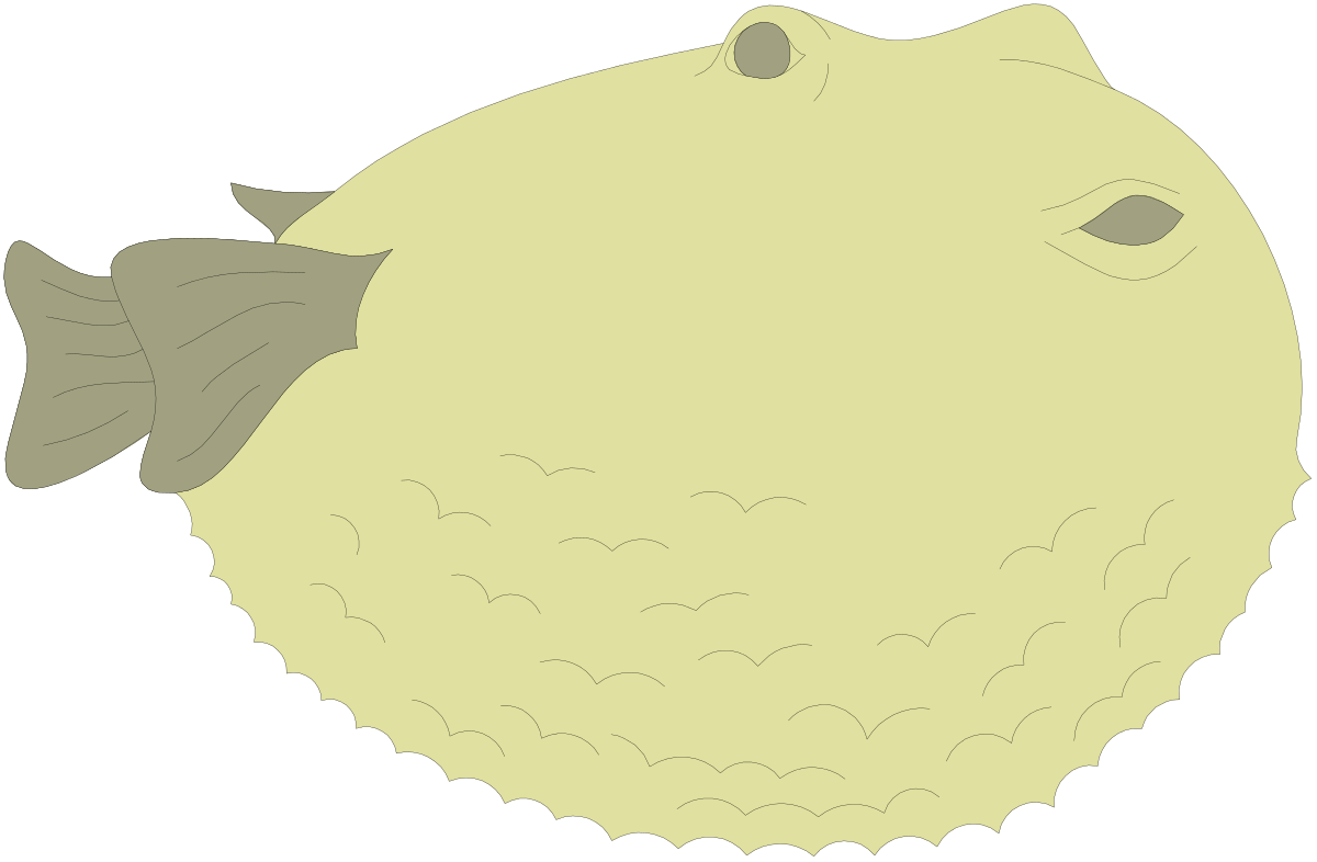 Big Head Big Tail Fish Clipart - Vibrant and Unique Sea Life Illustration