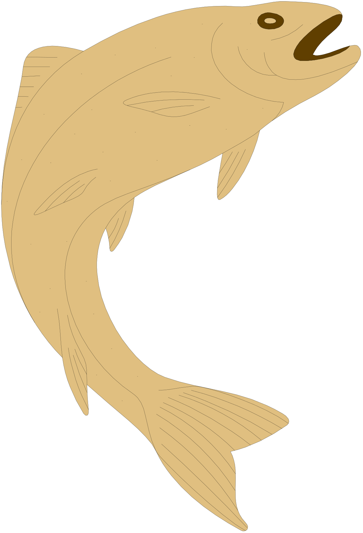 Open Mouth Fish Clipart - Realistic and Vibrant Marine Life Illustration
