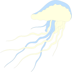 Jellyfish Swimming in the Ocean - Vibrant Underwater Clipart