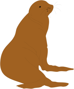 Brown Dog Sitting on the Ground Clipart