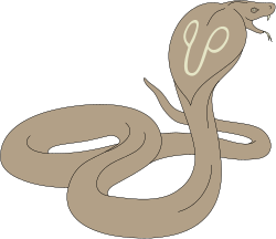 Snake with White Stripe on Head Clipart - Vibrant and Eye-Catching Design