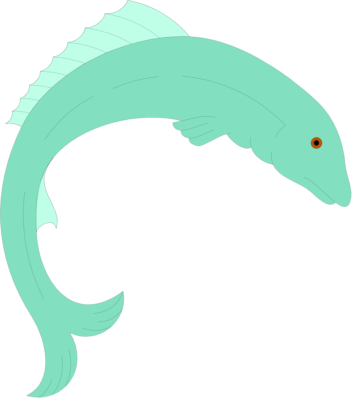 a fish with a red eye clip art png transparent Fish with Red Eye Clipart - Unique Aquatic Imagery