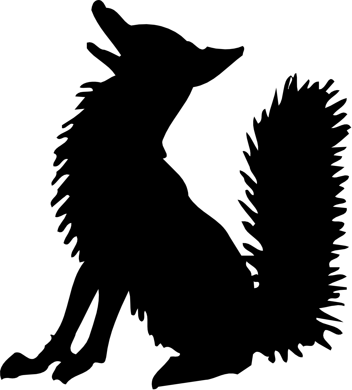 Black and White Silhouette of a Man - Versatile Clipart for Various Uses