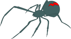 Black Widow Spider Clipart with Red Eyes for Stunning Visual Projects