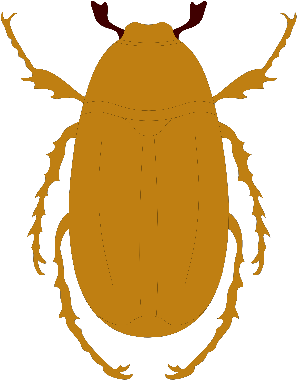 Brown Beetle with Horns Clipart for Creative Projects