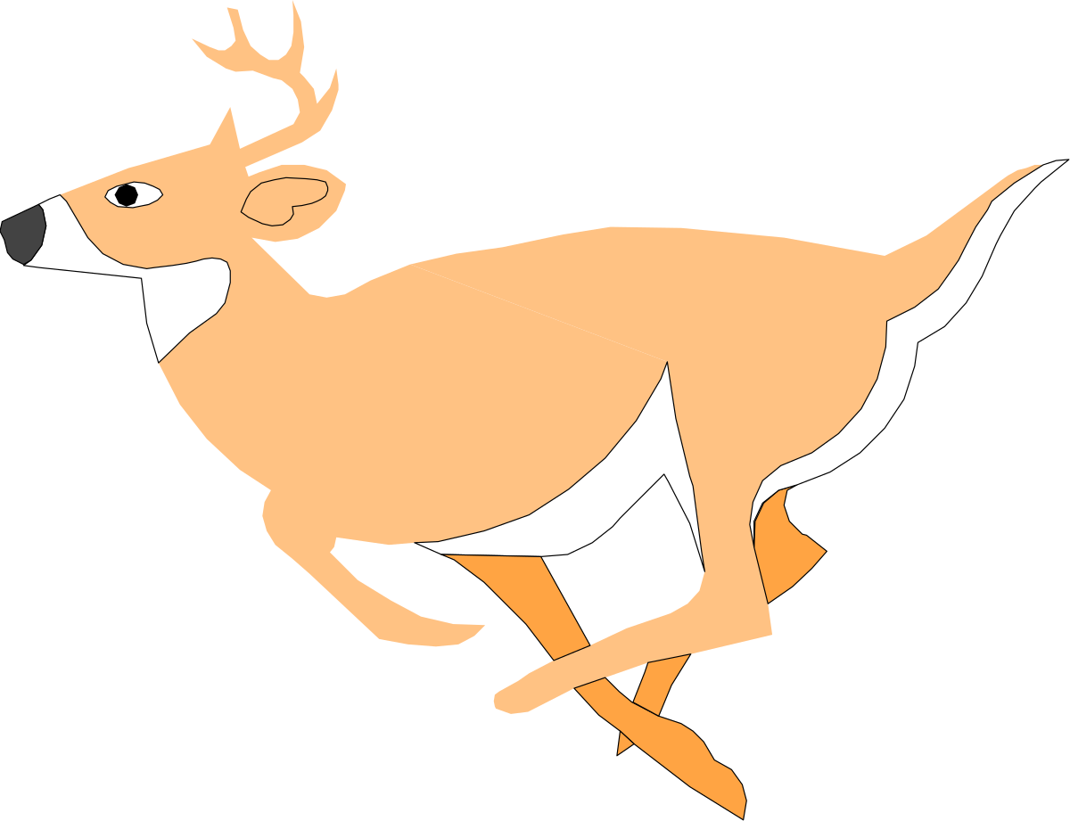 a deer running clip art png transparent Deer Running Clipart - Vibrant Nature Illustration for Your Projects