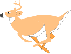 Deer Running Clipart - Vibrant Nature Illustration for Your Projects