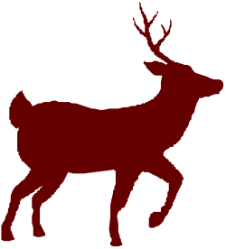 Deer Silhouette Against Black Background - Stunning Clipart for Creative Projects