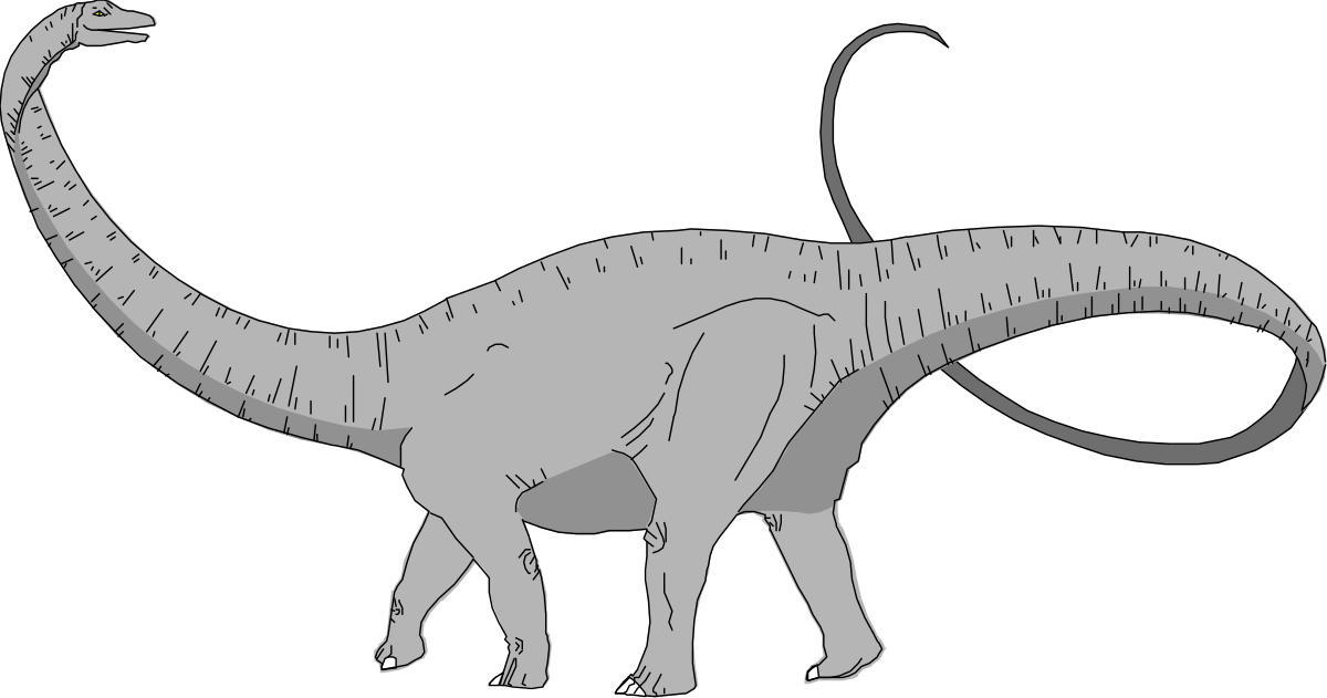 a dinosaur with a long neck and tail clip art png transparent Dinosaur Clipart: Long Neck and Tail Illustration for Creative Projects