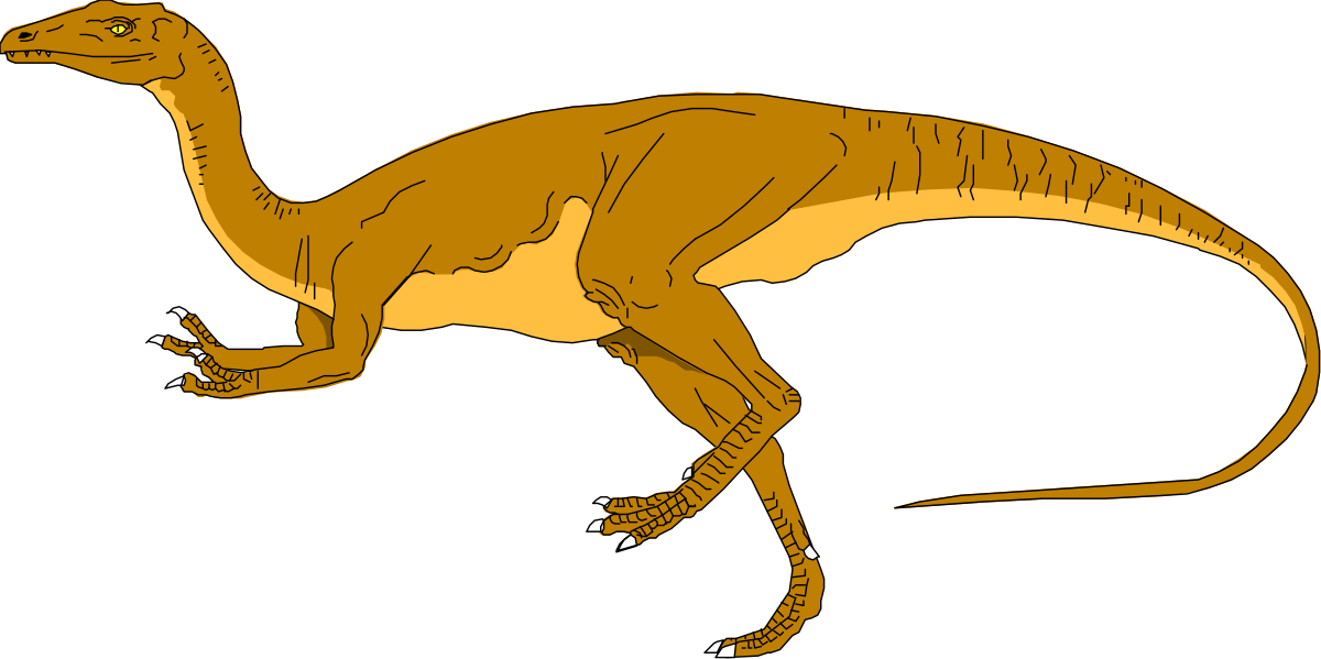 Dinosaur Clipart: Long Neck and Tail Illustration