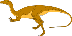 Dinosaur Clipart: Long Neck and Tail Illustration