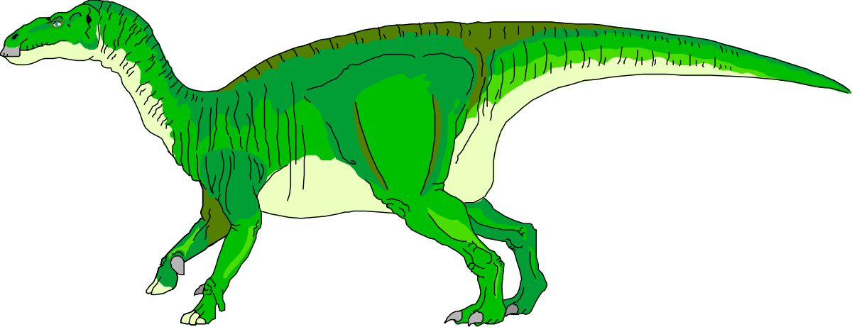 Dinosaur Clipart: Long Neck and Tail Dinosaur Illustration