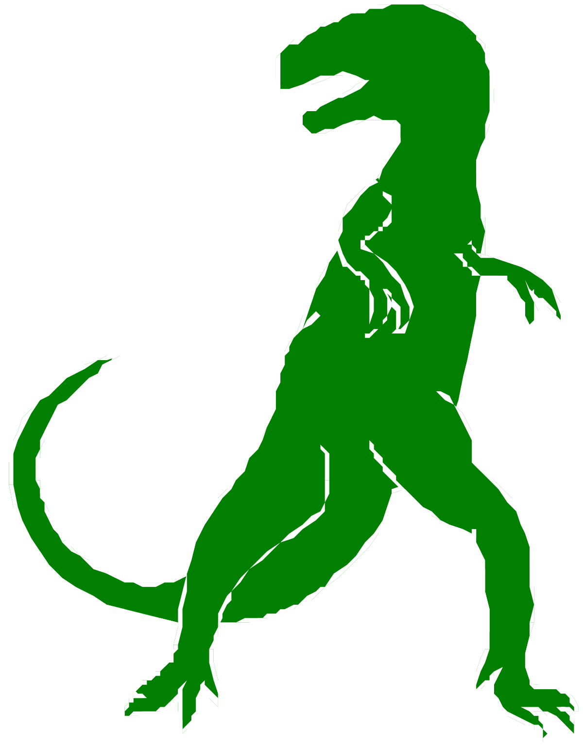 Dinosaur Silhouette on Black Background - Perfect for Creative Projects