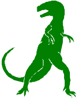 Dinosaur Silhouette on Black Background - Perfect for Creative Projects