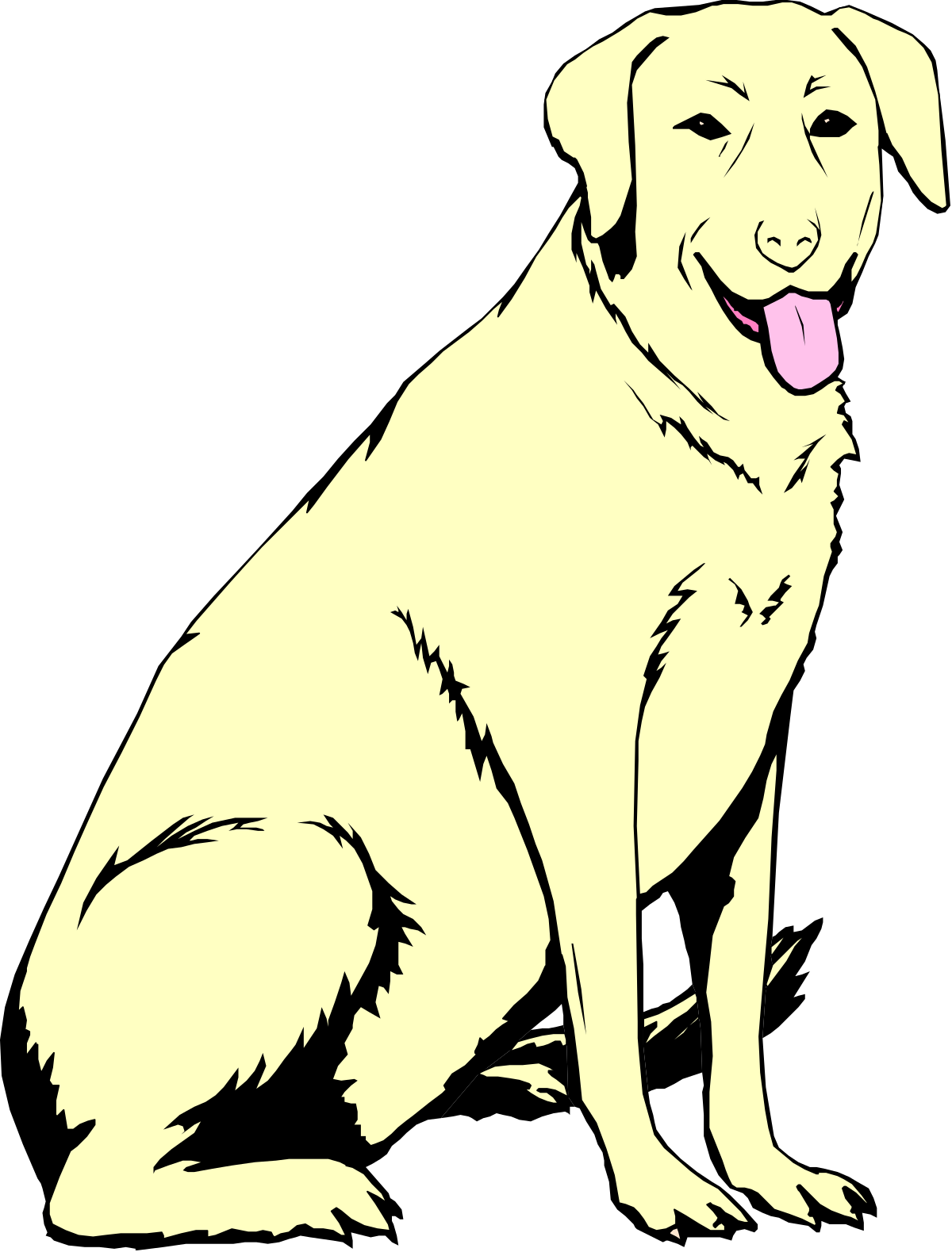 a dog sitting down with its tongue out clip art png transparent Dog Sitting with Tongue Out - Playful Clipart for Fun Designs