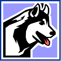 Black and White Dog Head Clipart with Red Nose - Adorable and Playful Design