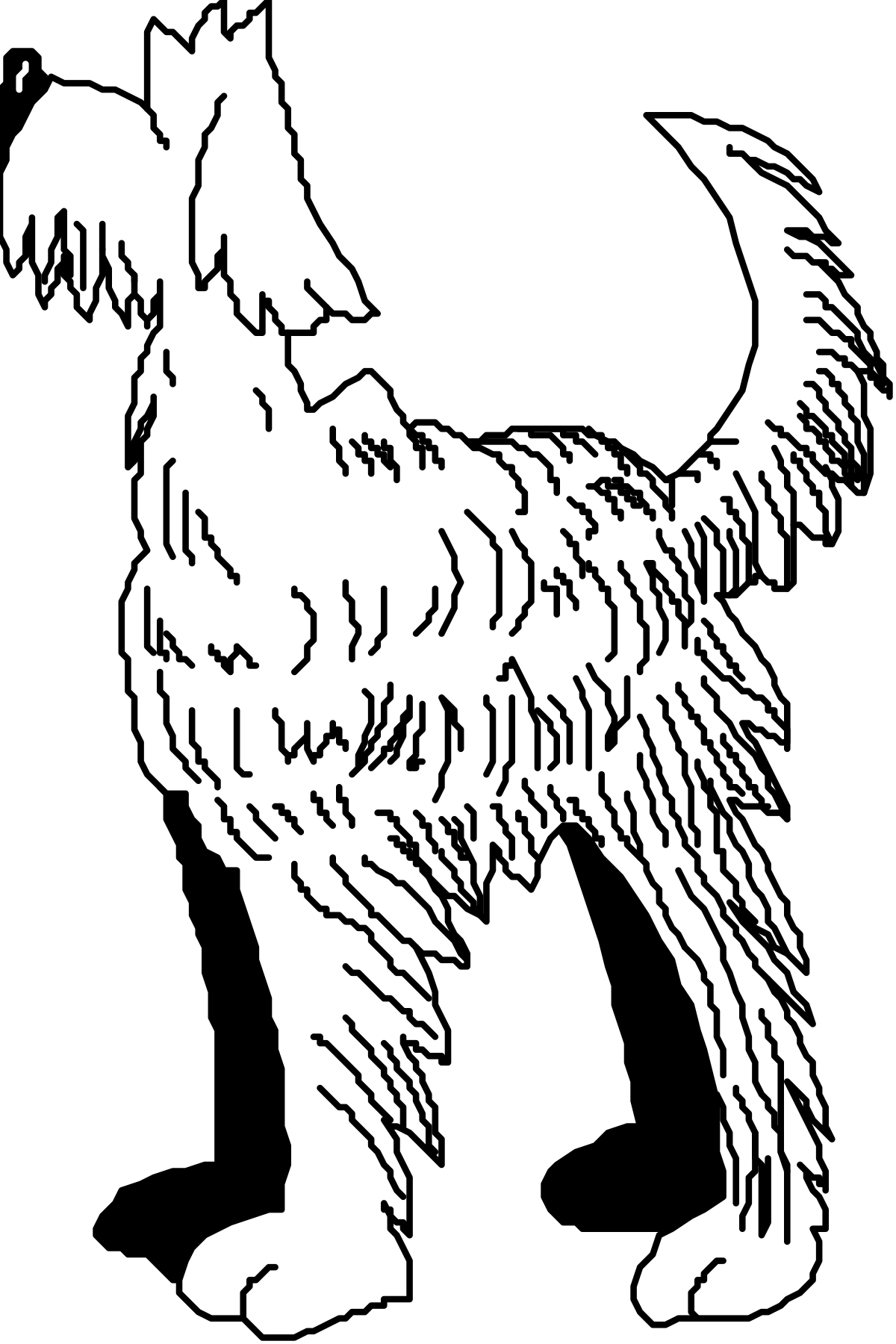 a silhouette of a dog clip art png transparent Silhouette of a Dog Clipart - Versatile and Stylish Designs