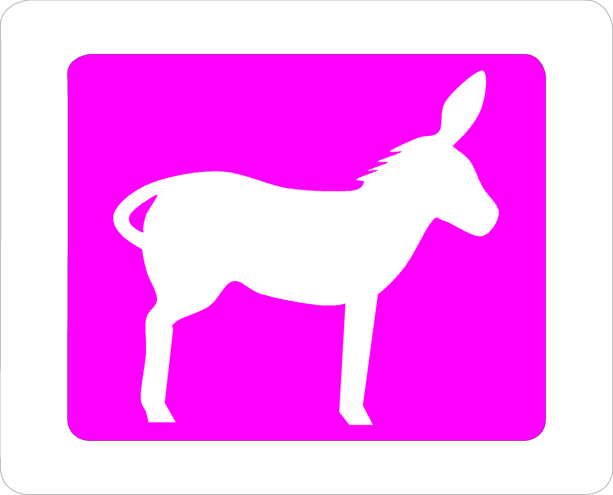 a pink and white donkey sign clip art png transparent Pink and White Donkey Sign Clipart for Brightening Your Projects