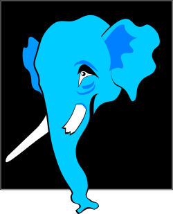 Elephant Clipart with a Big Tufful - Perfect for Your Creative Projects