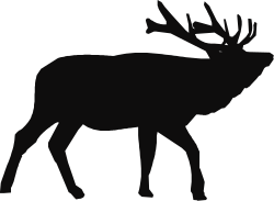 Silhouette of a Deer with Antlers - Elegant Nature Clipart