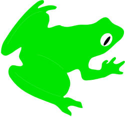 Green Frog with Big Eyes Clipart - Playful and Adorable Character