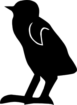 Black and White Silhouette of a Man's Face - Unique Clipart Design