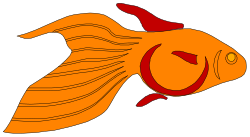 Fish with Red Tail Clipart - Vibrant Marine Life Illustration